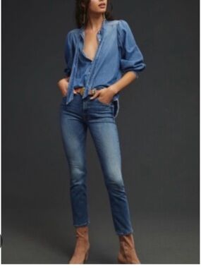 MOTHER Dark Blue Denim Jeans Mid rise dazzler size 27